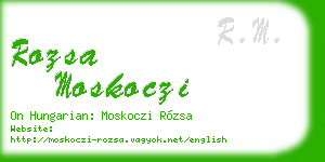 rozsa moskoczi business card