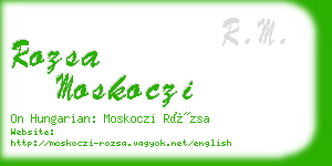 rozsa moskoczi business card